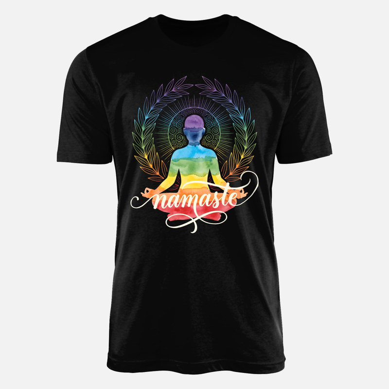 T-shirts: Namaste m&eacute;ditation lotus et chakras