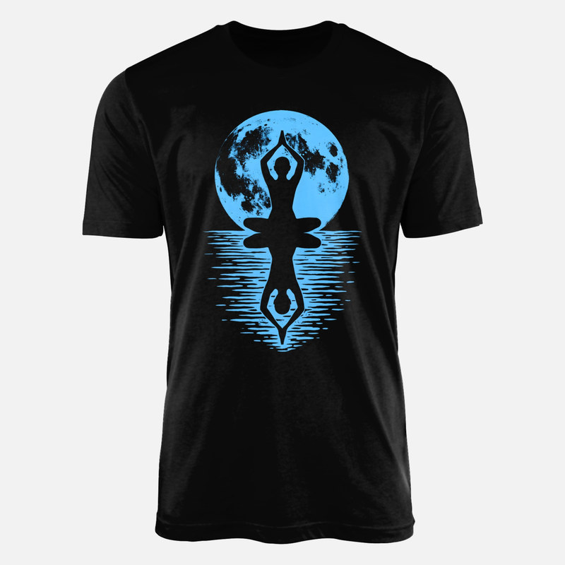 T-shirts: M&eacute;ditation sous la pleine lune et reflet