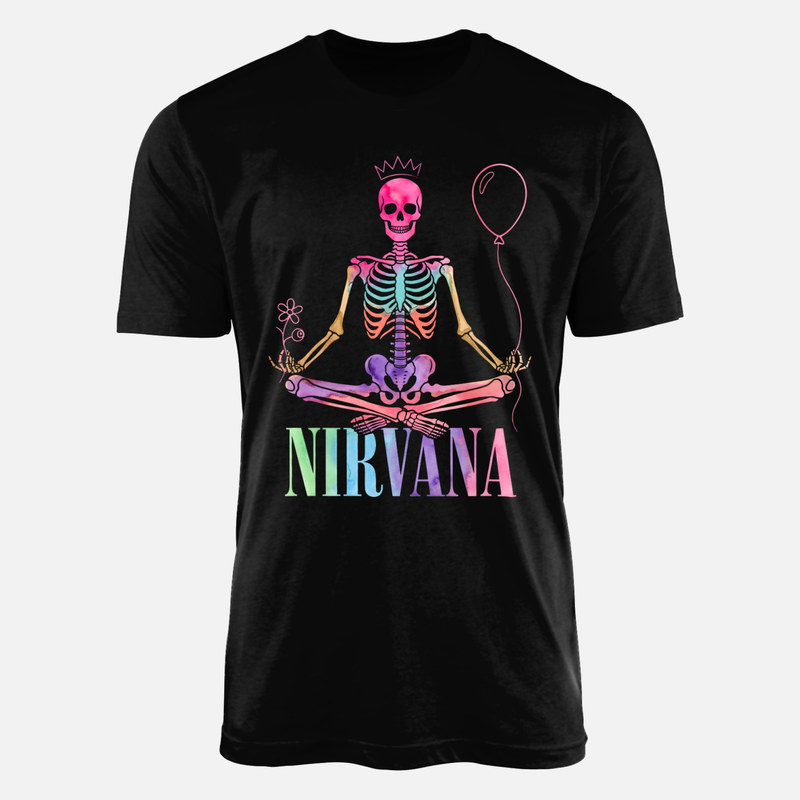 T-shirts: Squelette m&eacute;ditation nirvana aquarelle