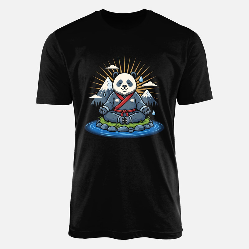 T-shirts: Panda en m&eacute;ditation zen