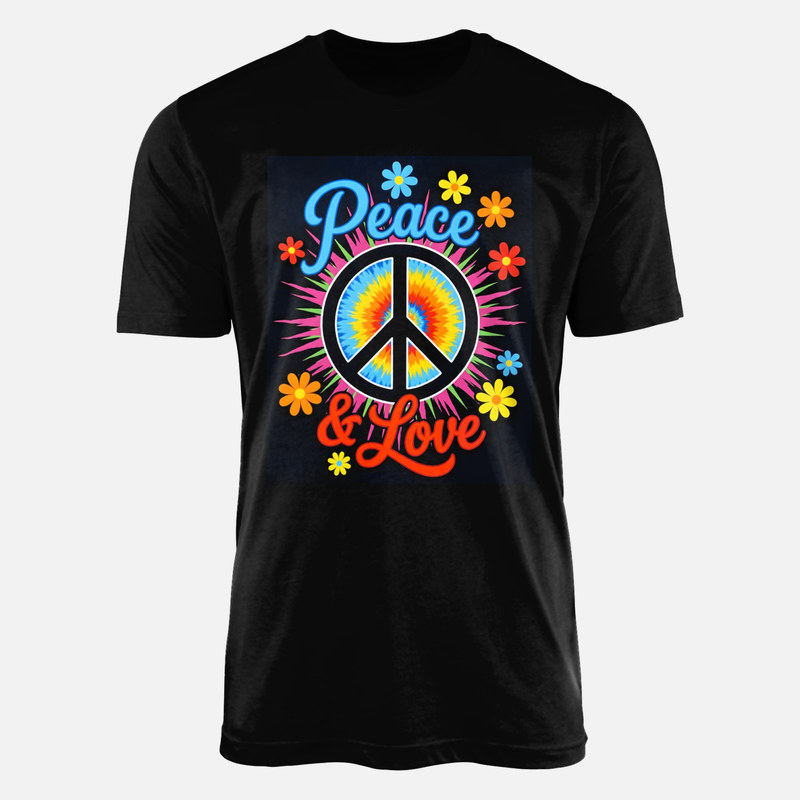 T-shirts: Symbole paix tie-dye Peace &amp; Love
