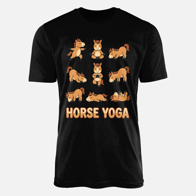 T-shirts: Chevaux en postures de yoga
