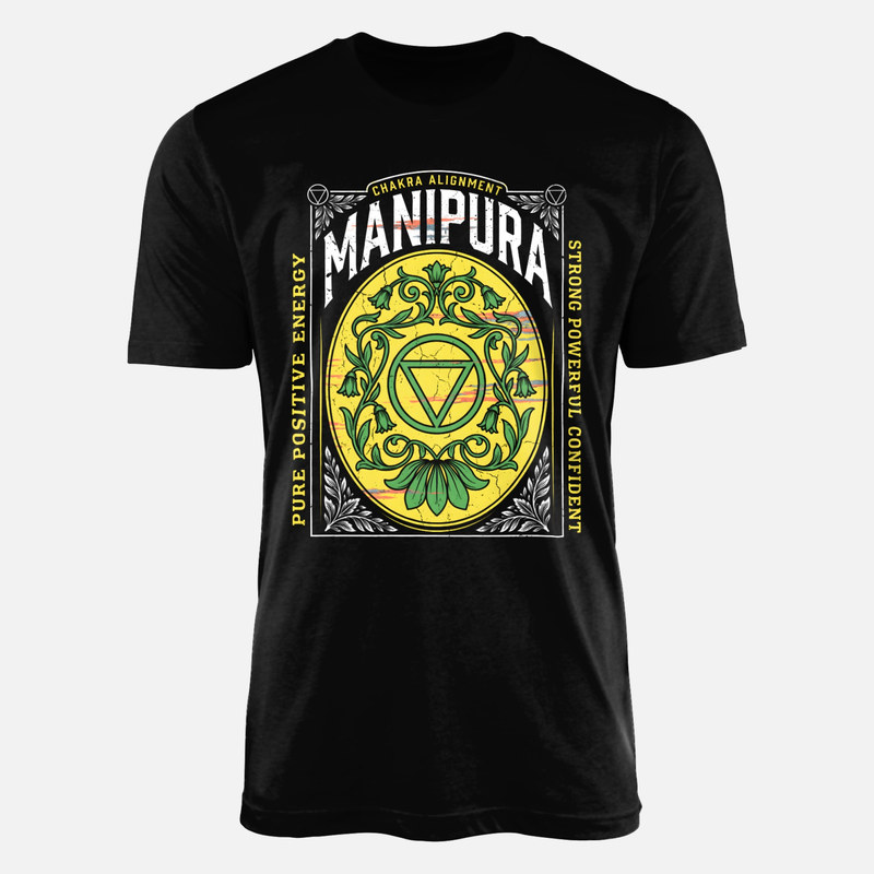 T-shirts: Chakra manipura et ornements floraux