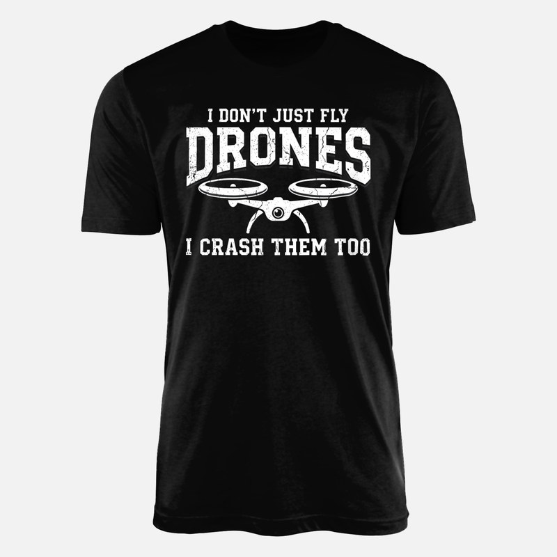 T-shirts: Pilote de drone et crash humour