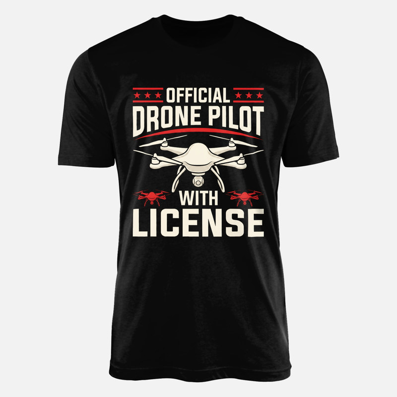 T-shirts: Pilote officiel de drone avec licence
