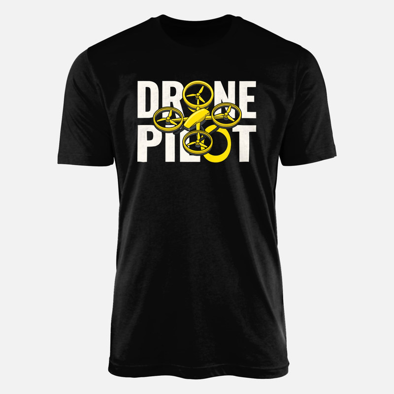 T-shirts: Pilote de drone quadricopt&egrave;re jaune
