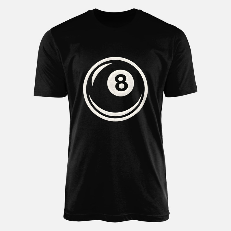 T-shirts: Boule 8 de billard minimaliste