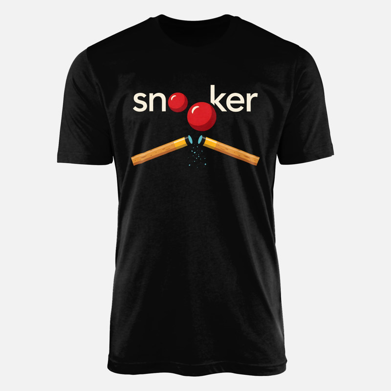 T-shirts: Snooker avec queues et billes rouges