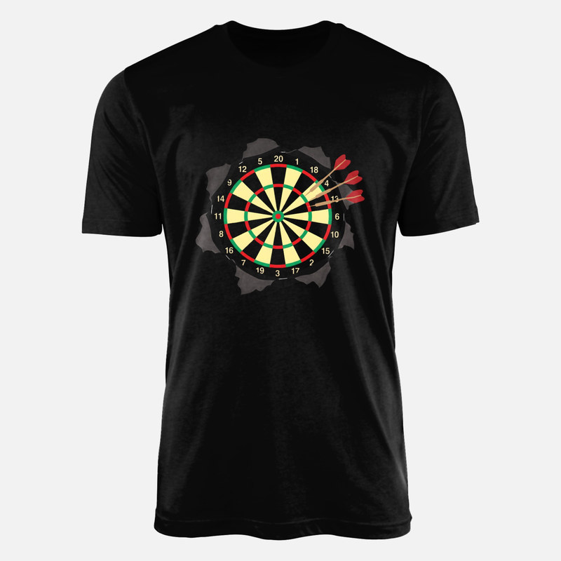 T-shirts: Cible de fl&eacute;chettes effet d&eacute;chir&eacute;