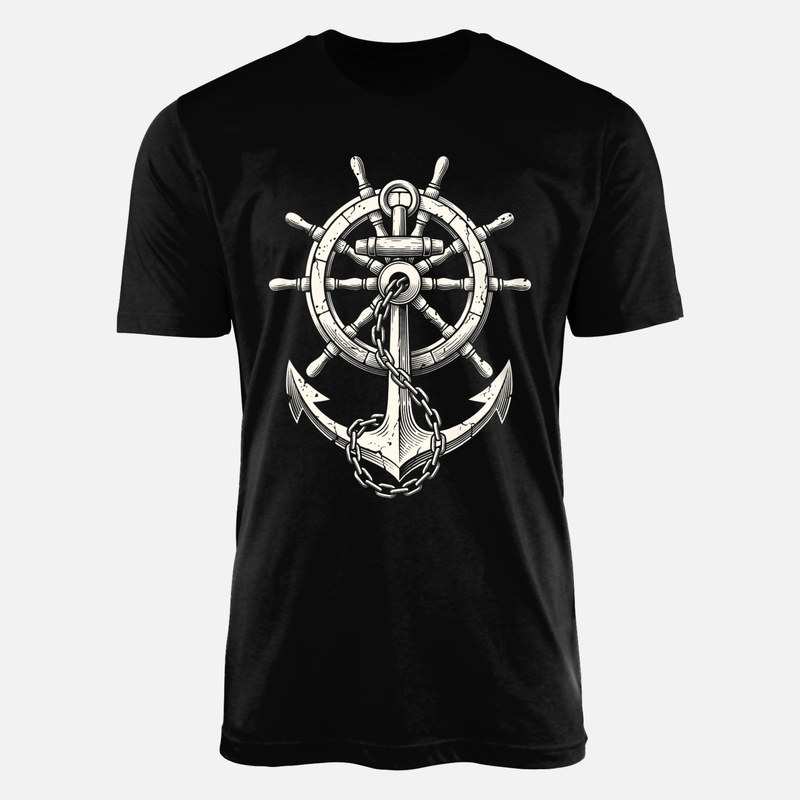 T-shirts: Ancre marine et barre de bateau
