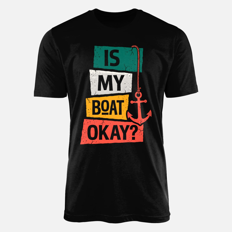 T-shirts: Mon bateau va bien humour marin ancre