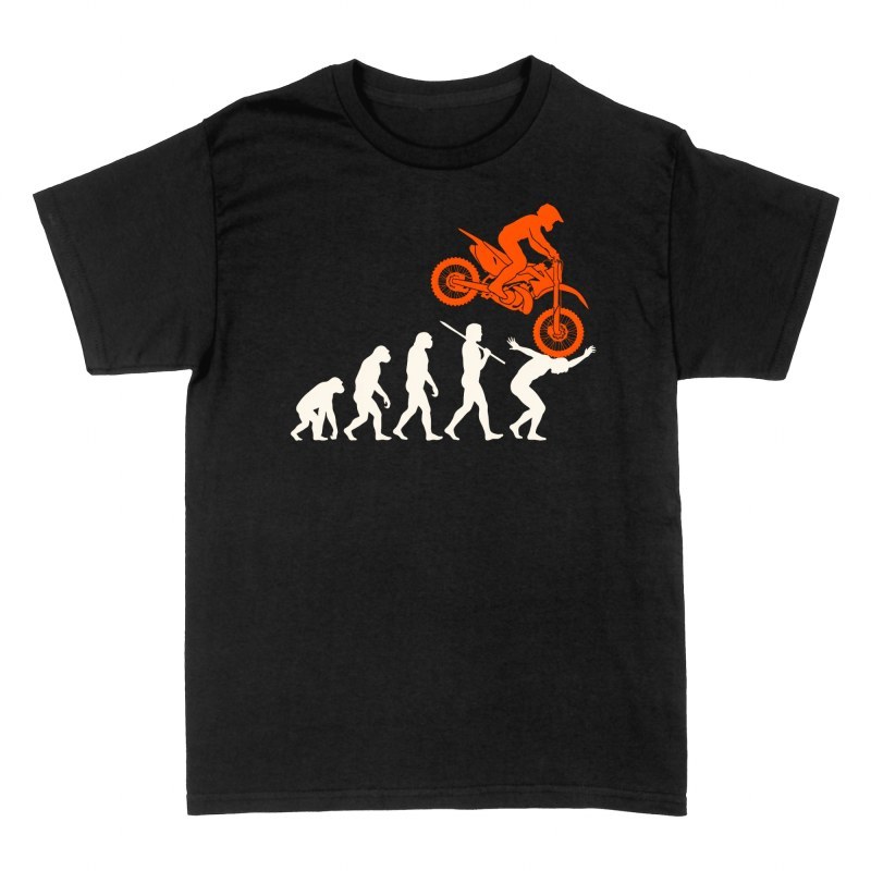 T-shirts: &Eacute;volution humaine motocross