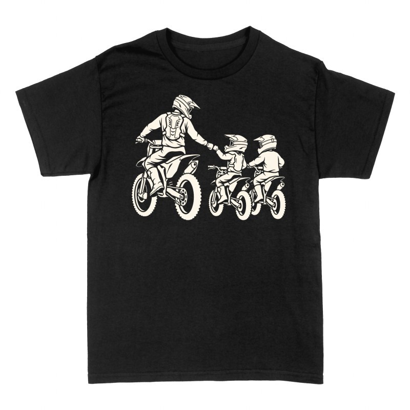 T-shirts: P&egrave;re et fils en motocross
