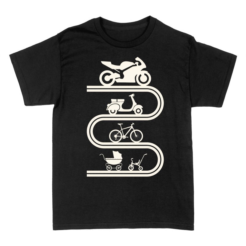 T-shirts: &Eacute;volution de la vie en moto