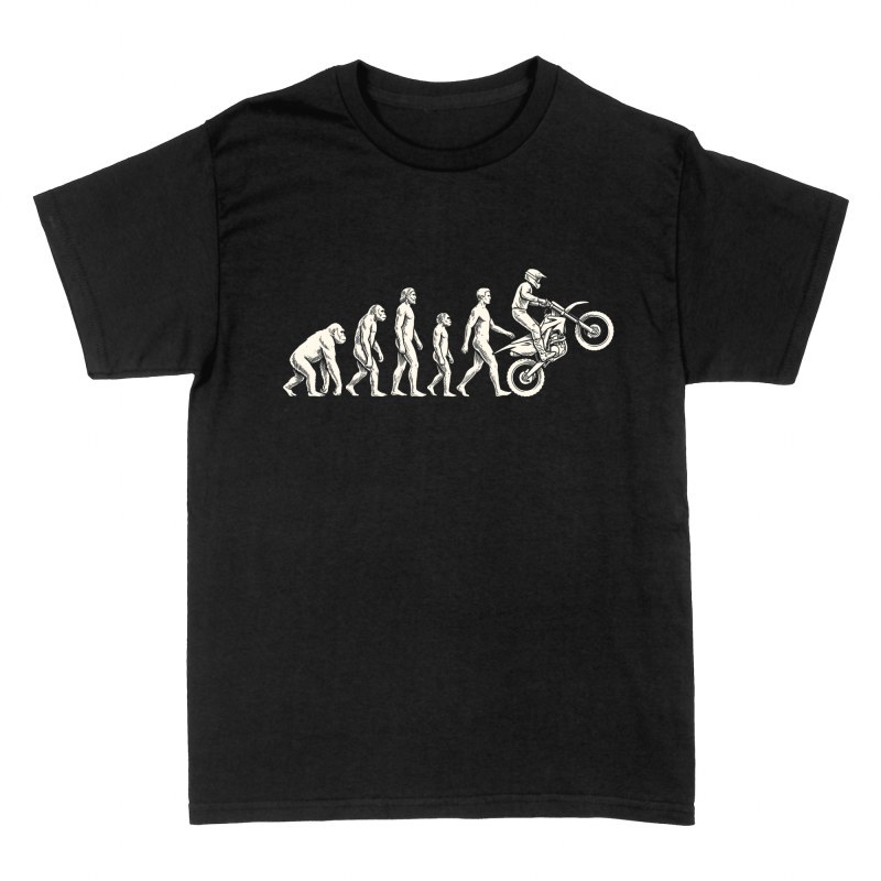 T-shirts: &Eacute;volution humaine motocross
