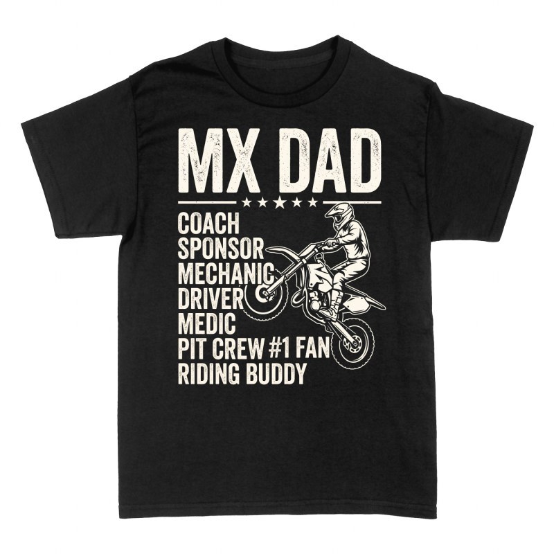 T-shirts: Papa de pilote motocross