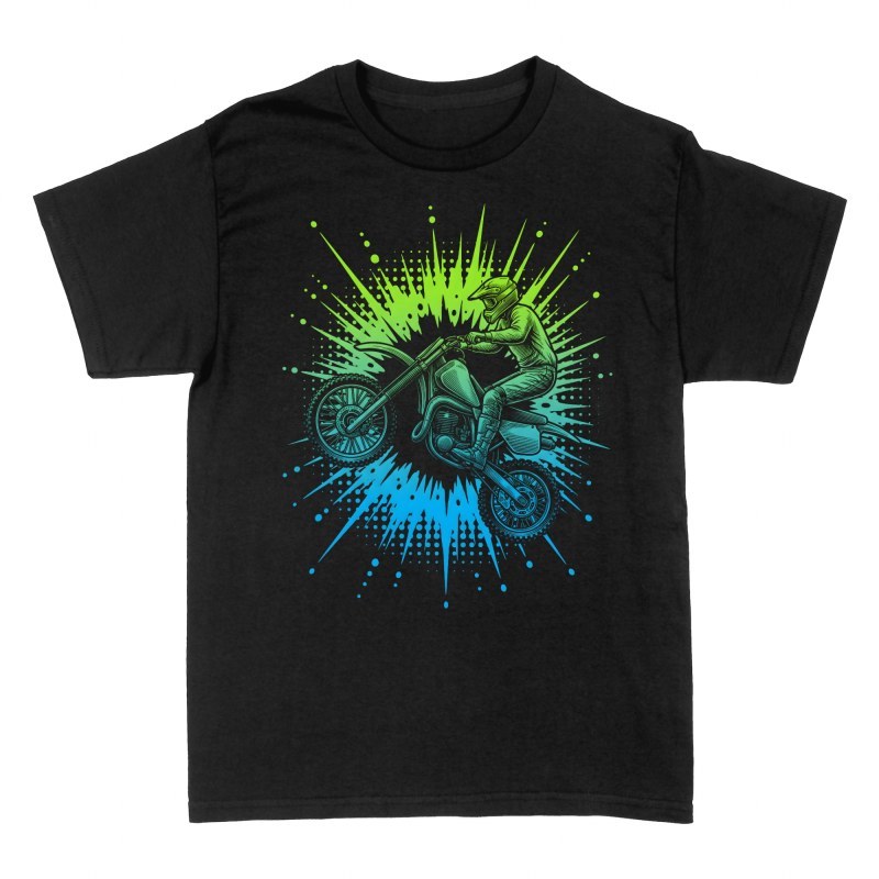 T-shirts: Saut motocross et &eacute;claboussure