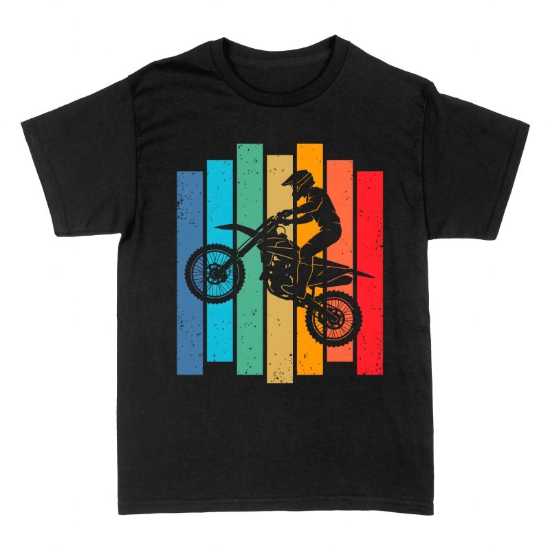 T-shirts: Pilote de motocross saut r&eacute;tro grunge