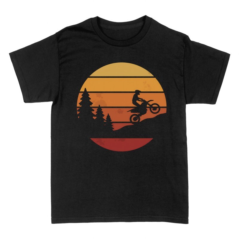 T-shirts: Pilote de motocross au coucher de soleil
