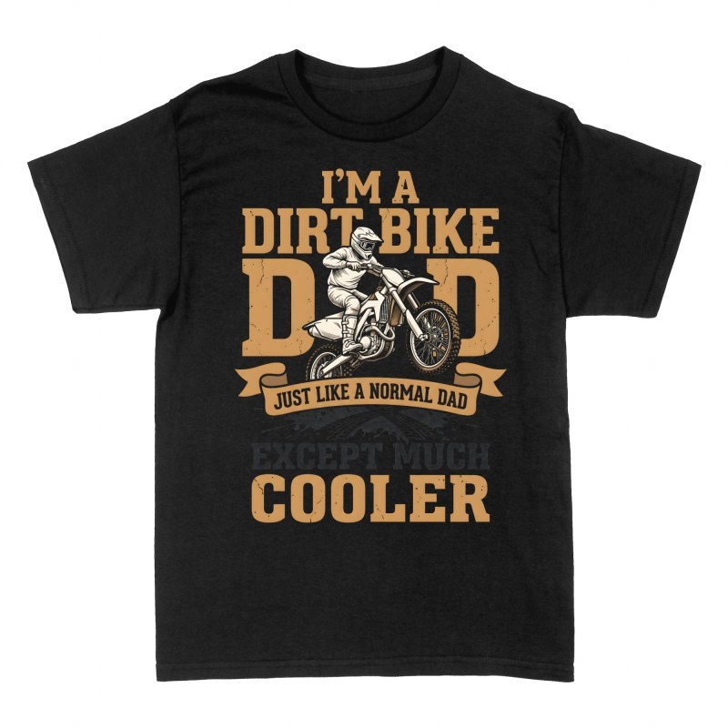 T-shirts: Papa motard de motocross styl&eacute;