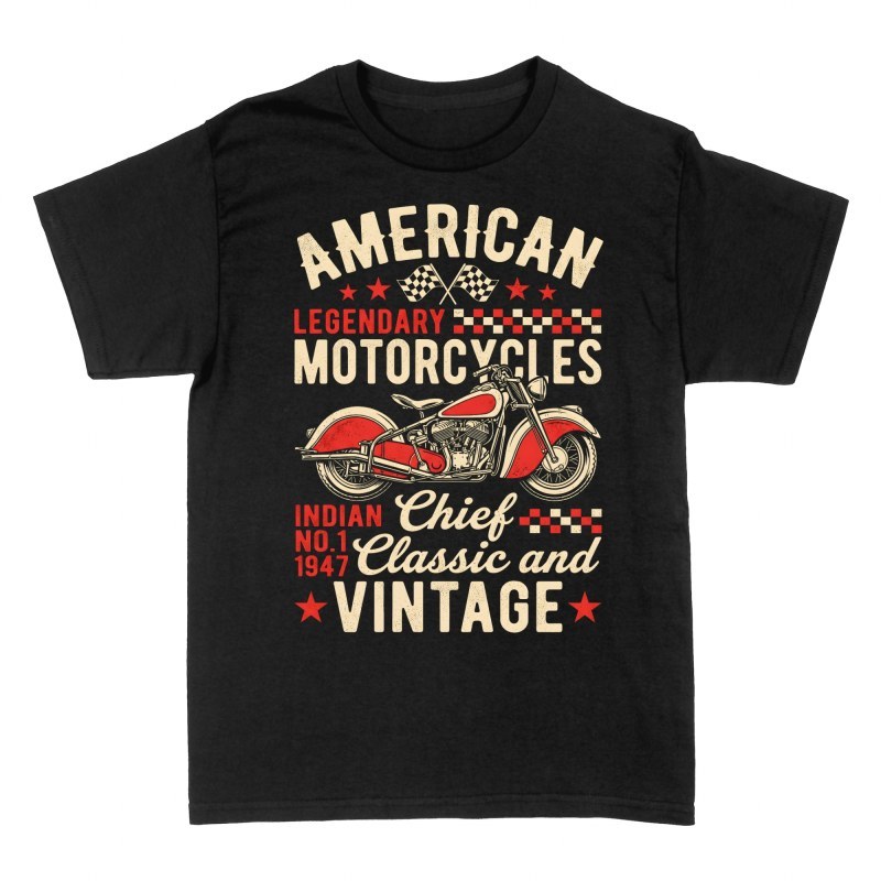 T-shirts: Moto classique am&eacute;ricaine vintage