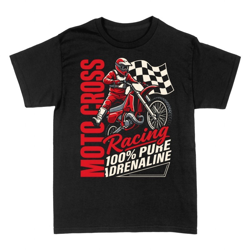 T-shirts: Pilote motocross adr&eacute;naline pure