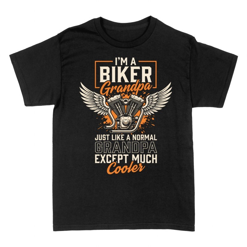 T-shirts: Papy motard moteur ail&eacute;