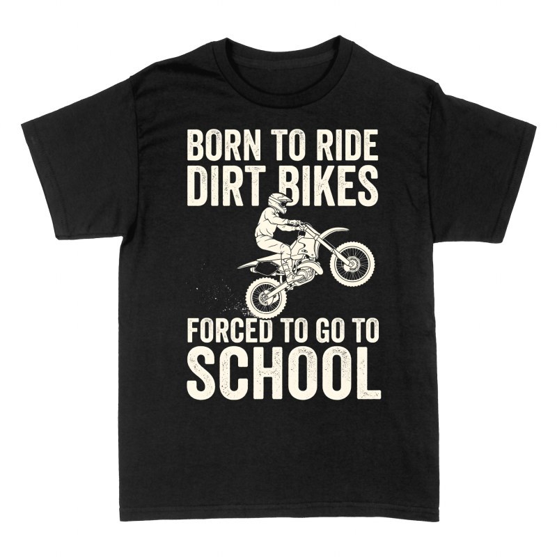 T-shirts: N&eacute; pour le motocross forc&eacute; d'aller &agrave; l'&eacute;cole