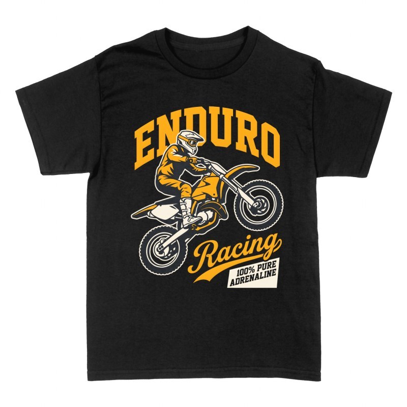 T-shirts: Pilote d'enduro saut adr&eacute;naline