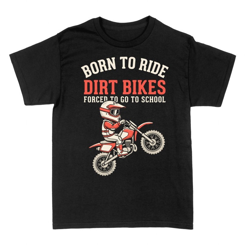 T-shirts: N&eacute; pour le motocross forc&eacute; d'aller &agrave; l'&eacute;cole