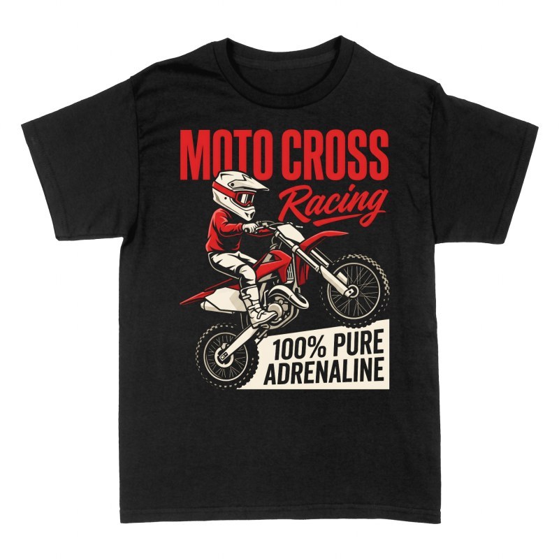 T-shirts: Saut de motocross 100% adr&eacute;naline