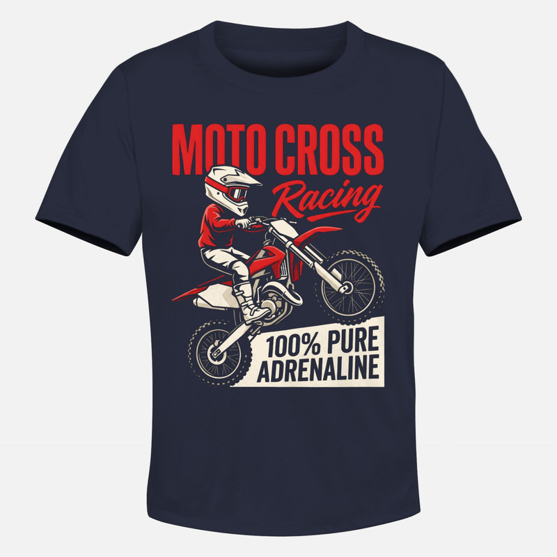 T-shirts: Saut de motocross 100% adr&eacute;naline