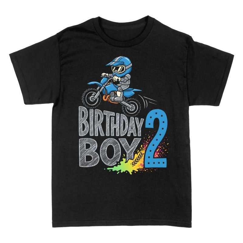 T-shirts: Motocross anniversaire 2 ans gar&ccedil;on
