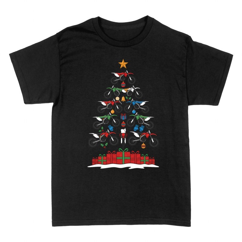 T-shirts: Sapin de No&euml;l motocross