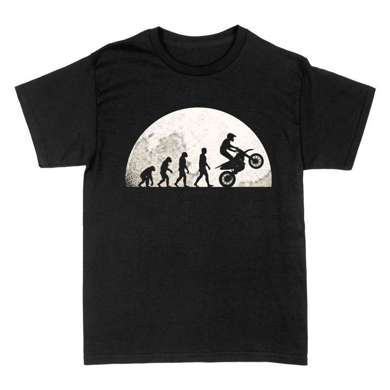 T-shirts: &Eacute;volution motocross et pleine lune