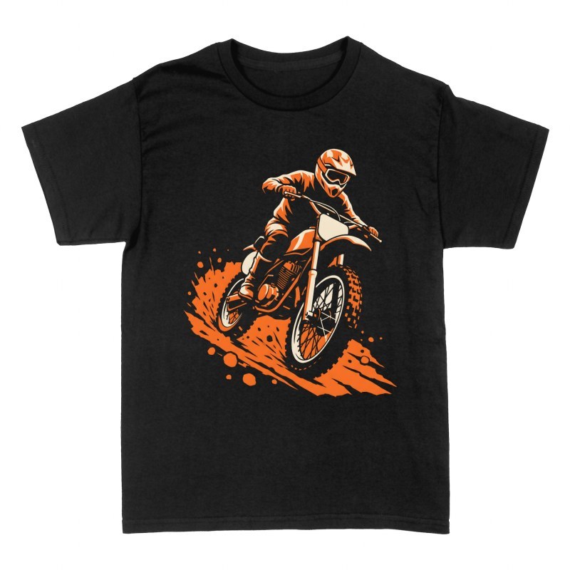 T-shirts: Pilote de motocross en d&eacute;rapage