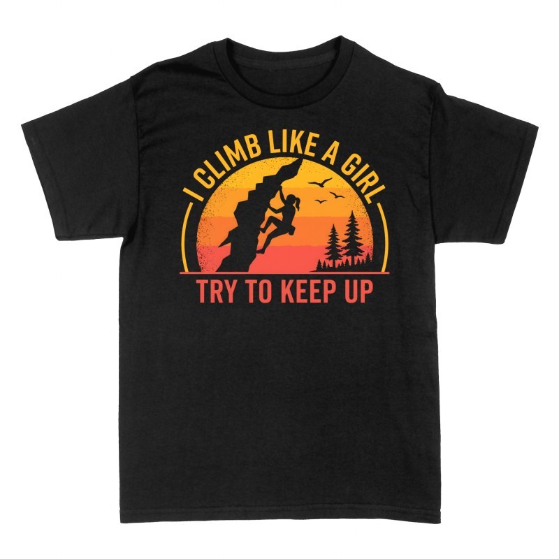 T-shirts: Grimpeuse r&eacute;tro I climb like a girl