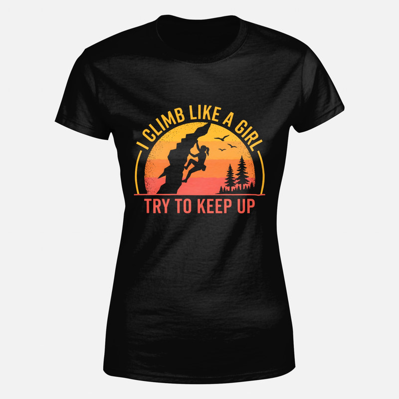 T-shirts: Grimpeuse r&eacute;tro I climb like a girl