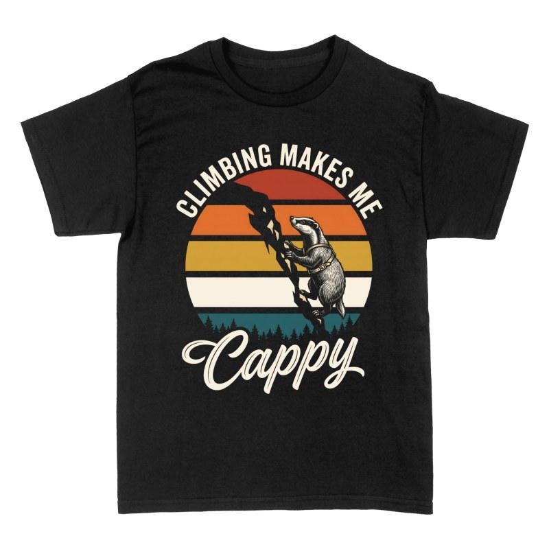 T-shirts: Blaireau grimpeur et coucher de soleil