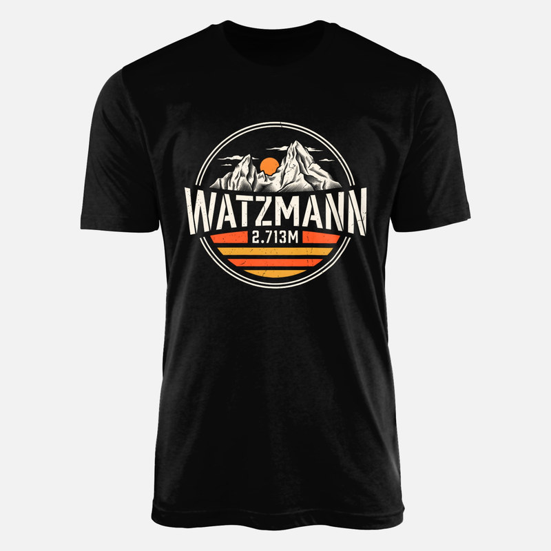 T-shirts: Mont Watzmann embl&egrave;me r&eacute;tro