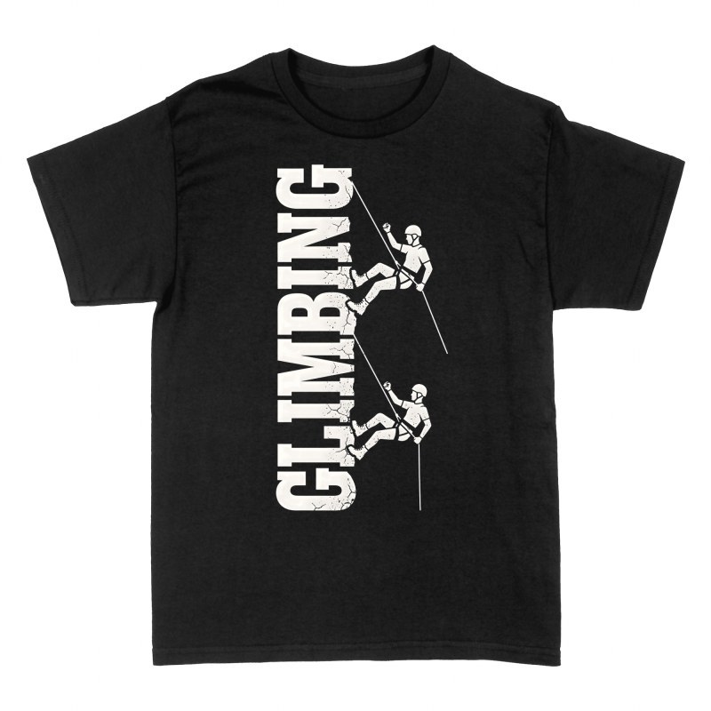 T-shirts: Grimpeurs en rappel sur mot climbing