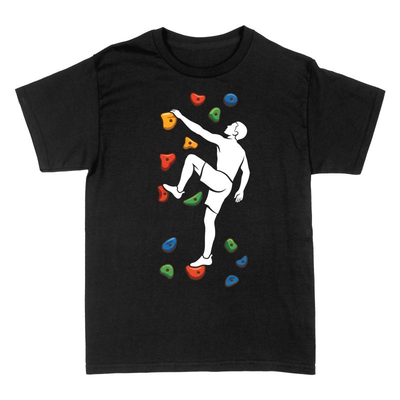 T-shirts: Silhouette grimpeur en salle de bloc