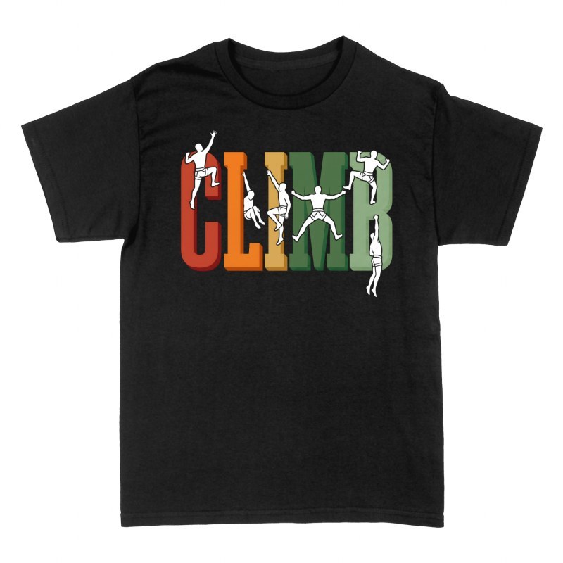 T-shirts: Grimpeurs sur lettres Climb 3D