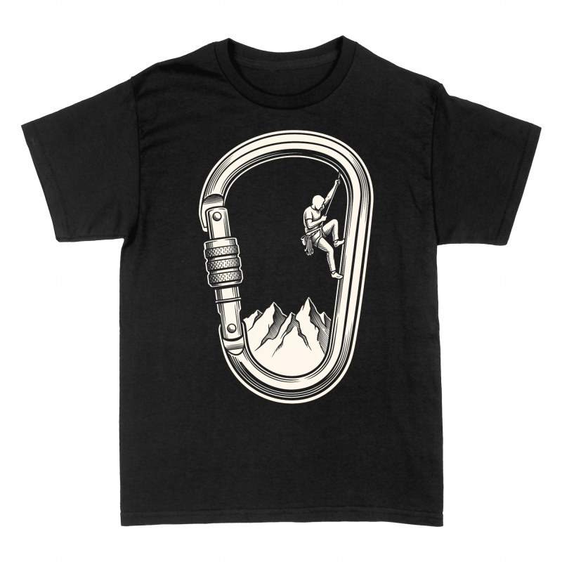 T-shirts: Grimpeur dans un mousqueton