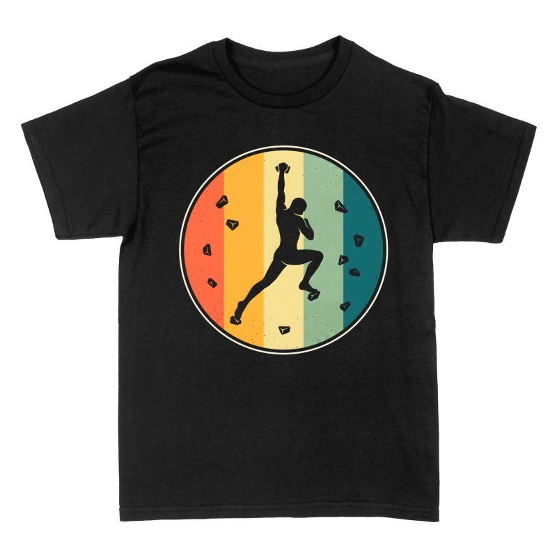 T-shirts: Grimpeur en cercle r&eacute;tro vintage