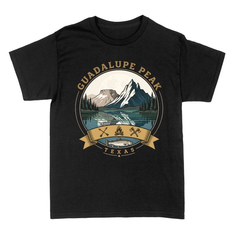 T-shirts: Guadalupe Peak Texas embl&egrave;me nature