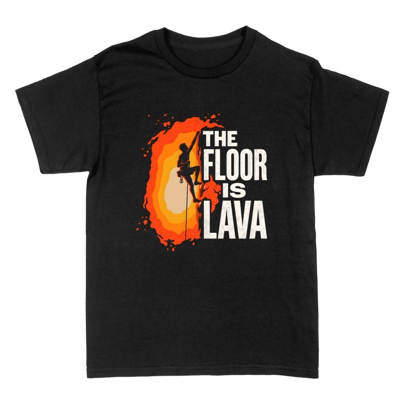 T-shirts: Escalade et sol de lave