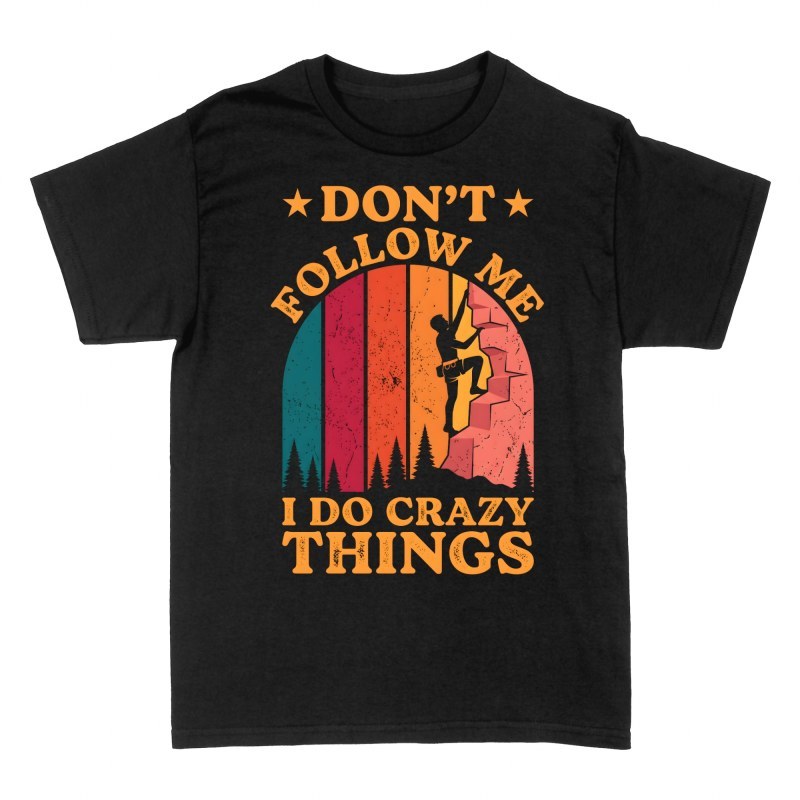 T-shirts: Escalade coucher de soleil Don't follow me