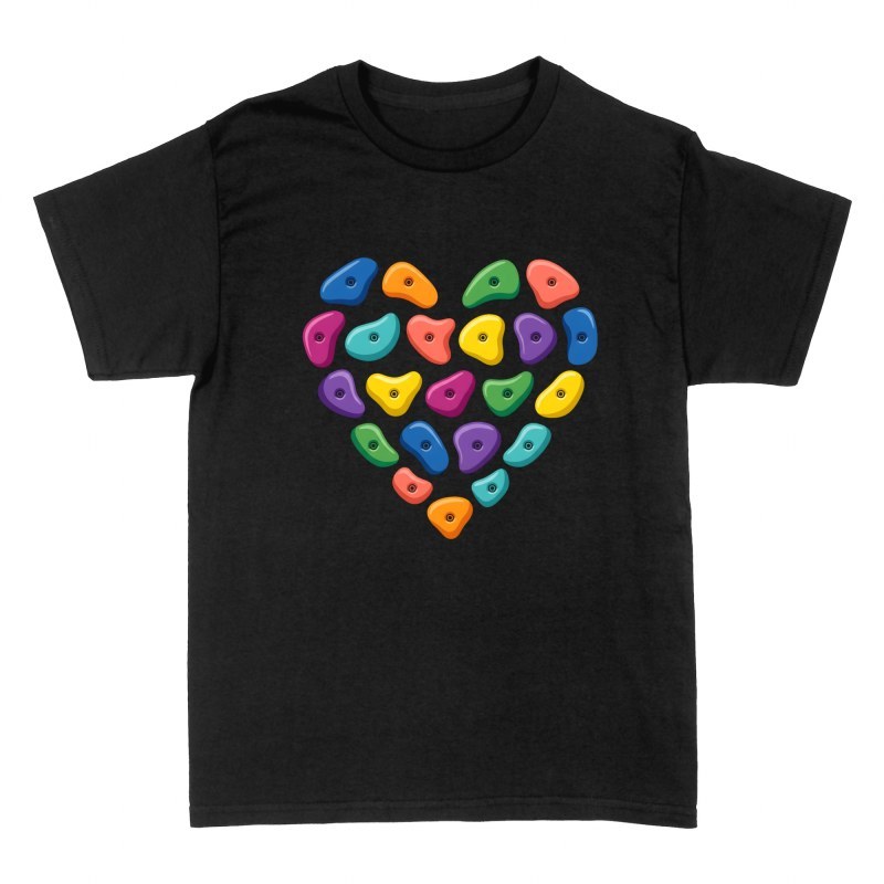 T-shirts: C&oelig;ur de prises d'escalade