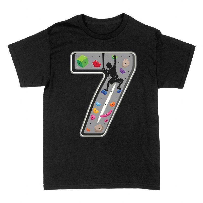 T-shirts: Num&eacute;ro 7 mur d'escalade